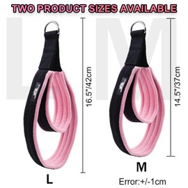 1 Pair Enhanced Pilates Double Loop Straps for Reformer, Thickened D-Ring Handle Straps, Yoga Exercise Accessories in 2 Lengths and Multicolor for Home Gym Workout