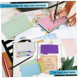 Operitacx Spiral Memo Pads with 8 Binder Rings Assorted Colors Lined Flash Cards for Study and Learning Ideal for Note Taking and Organizing