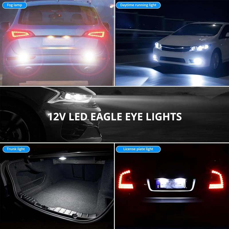 JRQLOV 4Pcs 23mm COB DC 12V Eagle Eye LED Car