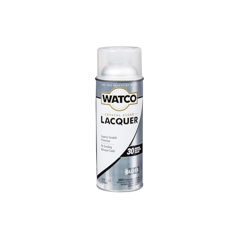 Watco 63081 Lacquer Clear Wood Finish Spray, 11.25 oz, Gloss