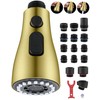 Kitchen Faucet Head Replacement with 15 Adapters - 3 Functions