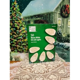 50 Warm White C6 LED Lights 17 Ft Long Lasting Up to 25,000 Hours