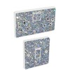 the grafix studio Silver Sequin Light Switch & Double Socket Sticker Vinyl/Skin cover