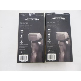 Vivitar 2 Pack Vivitar Rechargeable Foil Shaver PGV003-NOC Soft Touch Grip