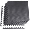CAP Barbell 6-Piece Puzzle Exercise Mat, Black, 1/2" Thick
