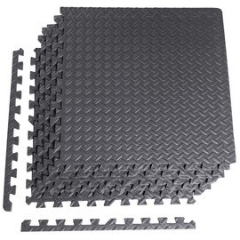 CAP Barbell 6-Piece Puzzle Exercise Mat, Black, 1/2" Thick