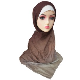 HURESON Premium Viscose Hijab Head Scarf with Model Undercap for Muslim Women Lightweight Ombre Gradient Color Hair Wraps Hijabs