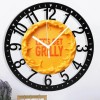 25cm Circular Iron Wall Clock with a Martini Glass and