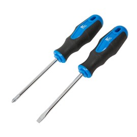 ROTATION 2-Piece Magnetic Screwdrivers Set with Nichrome tip, 1 Phillips and 1 Slotted Tips, Professional Cushion Grip Screwdriver Set with High Torque, 6 * 100mm, PH2*100mm
