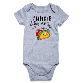 Kimoda Funny Baby Boy Girl Bodysuit Outfit 9-12 Months Uncle Loves Clothes Gift Unisex Baby Announcement Short Sleeve Summer One Piece Romper Jumpsuit