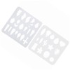 TEHAUX 2pcs White Earring Stencils Hollow-Out Craft Templates for Handmade
