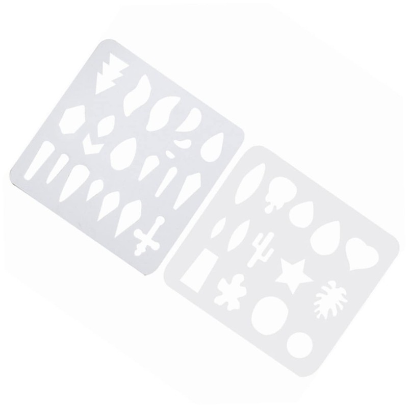 TEHAUX 2pcs White Earring Stencils Hollow-Out Craft Templates for Handmade