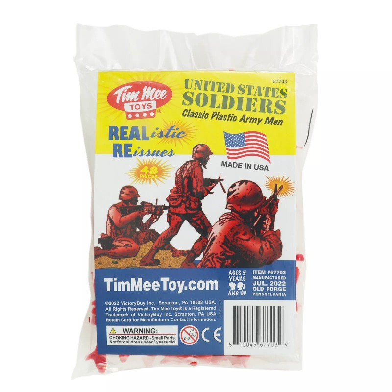 TimMee Processed Plastic Army Men 48pc Red Tim Mee Toy