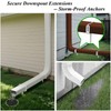 Downspout Bracket,Heavy Duty Size-Adjustable Storm-Proof Downpipe Bracket with Rust-Resistant Coating