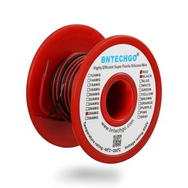 BNTECHGO 28 Gauge Silicone Wire Spool Red and Black Each 50ft 2 Separate Wires Flexible 28 AWG Stranded Tinned Copper Wire