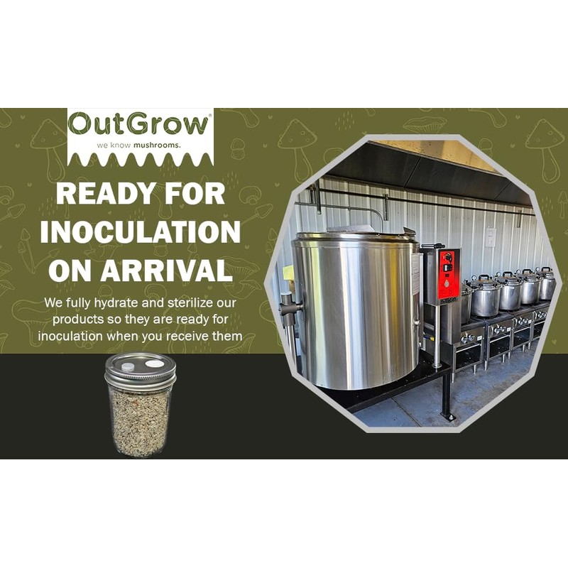 BRF Jars Brown Rice Flour Mushroom Substrate