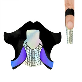 50pcs Nail Forms - Self-Adhesive, Reusable Extension Molds for Acrylic, Builder Gel Nails - NTF050