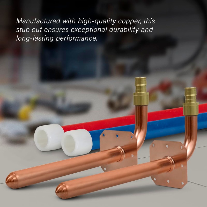 Pex-A Expansion Copper Stub Out Elbow with Flange 3/4" x
