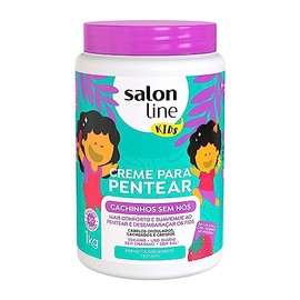 Salon Line - Linha Creme para Pentear (Kids) - Cachinhos Sem Nos 1000 Gr - (Combing Cream (Kids) Collection - Knot Removal Net 35.27 Oz)