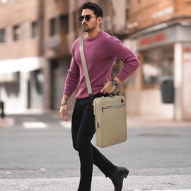 TUDEQU Slim Laptop Bag 15.6 Inch,Laptop Sleeve with Strap,Laptop Case,Laptop Shoulder Bag,Computer Bag,Tablet Bag Men Women