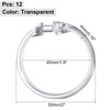 uxcell 12 Pcs Shower Curtain Hooks, O-Shaped Plastic Shower Curtain