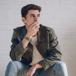 JewelryWe Men's Retro Analogue Quartz Wrist Watch 30 m Waterproof Date Calendar Vintage Floral Pattern Men's Watch with Metal Strap Gold/Silver, silver, Bracelet