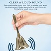 Solid Brass Extra Loud Hand Call Bell Pack of 2