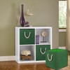 SYYOFUE Fabric Cube Storage Bins Green Storage Boxes Set 13x13x13