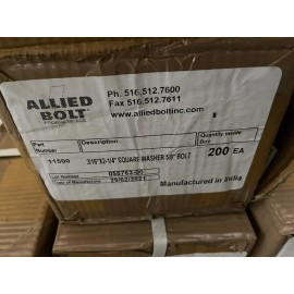 ALLIED BOLT Square Washer, 3/16 x 2-1/4 in., For 5/8 in. Bolt (CASE OF 200)