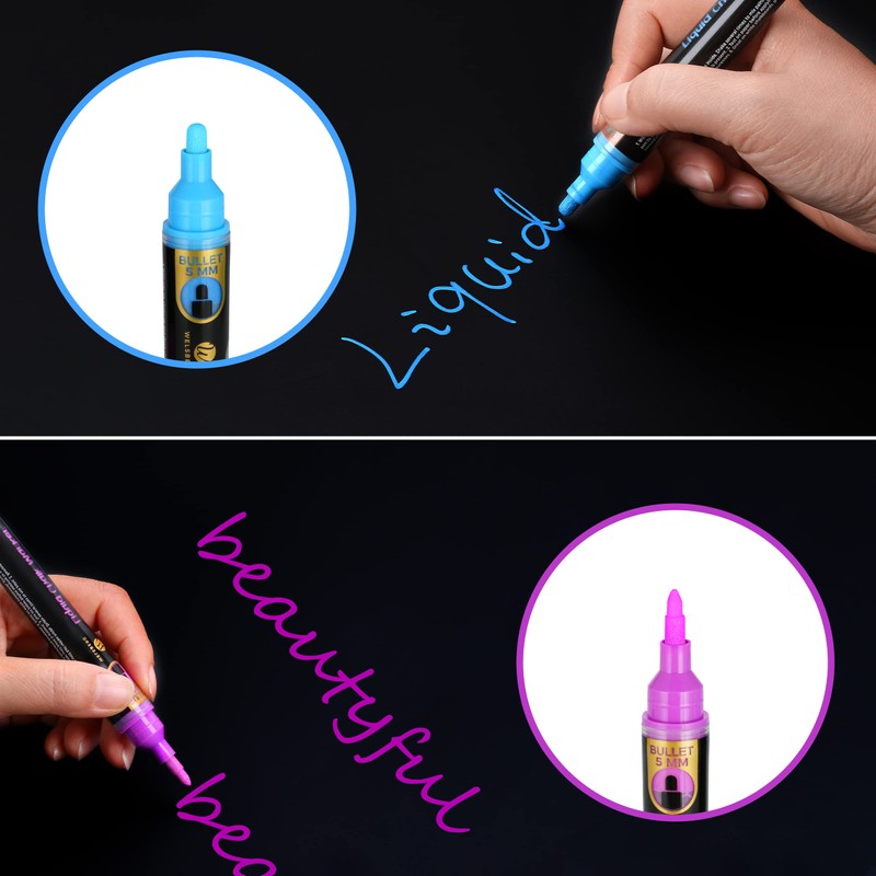 welsberg Liquid Chalk Pens 5 mm Tip Pack of 8