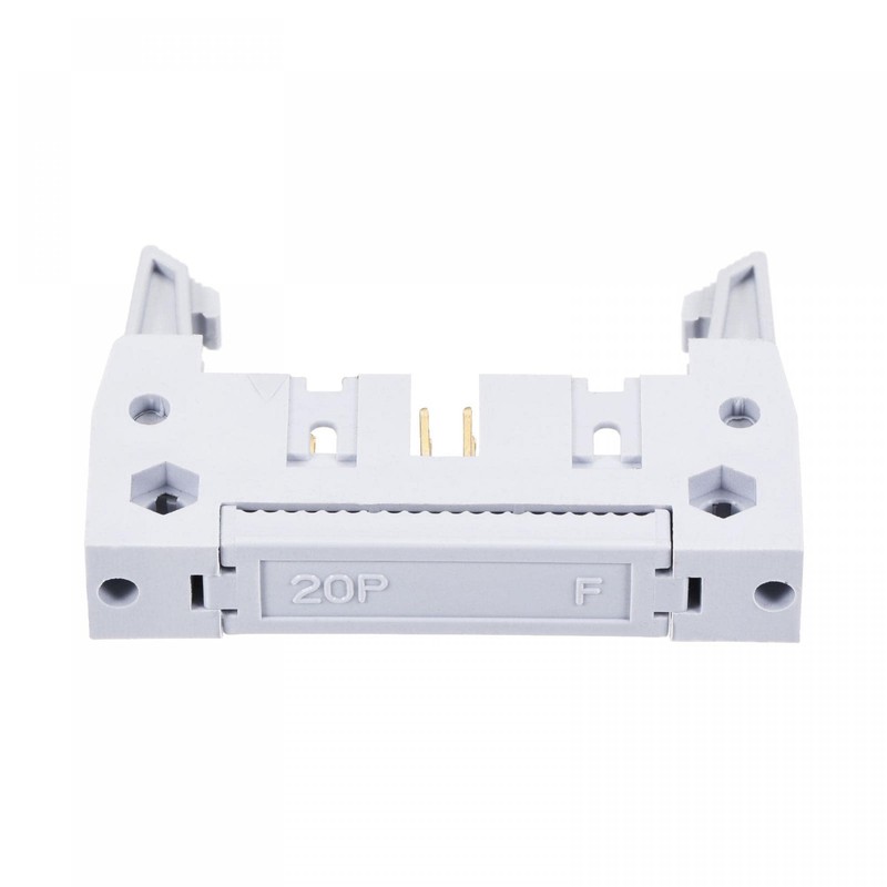 sourcing map 20P Dual Rows 2.54mm Shrouded IDC Male Header