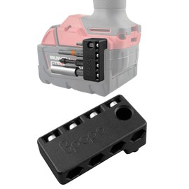 Upgraded Magnetic 1/4-Inch Hex Bits Holders Fit for Milwaukee 18V Impacts Drivers,DIY Magnet Drill Bit Tool Holster Pick Up Sleeve Organizer, Hex Screw Bit Storage on side of Power Drill,Left Side