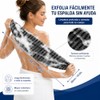 4PCS Zenbody Toalla Exfoliante Japonesa, Doble Cara con 4 Ganchos