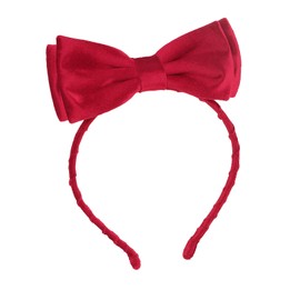YARIEW Red Hair Bow Headbands for Women, Red Headband with Big Red Bow, Soft Velvet Bow Headband, Hair Accessories for Girls Birthday Party and Cosplay Costume