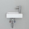 J-FAMILY 14.5'' x 7'' Small Wall Mount Sink Rectangle Porcelain