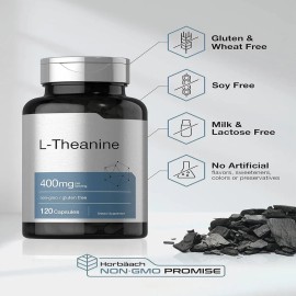 L-theanine 60 Unid. - Para Mejorar Rendimiento Recuperacin Sin Sabor