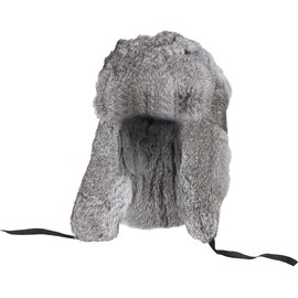 Harrys-Collection Men's Hat Made from the Finest Rabbit Fur Black or Grey, gray
