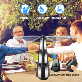 Fiohiros 2 Packs Fly Fans for Tables,Outdoor Food Fans to Keep Flies away, Portable Retractable Fly Fan with Reflective Strips for Picnic, Restaurant, Party, Home,BBQ