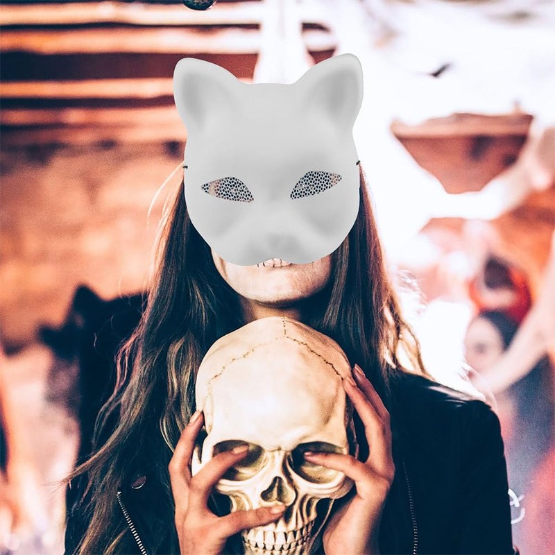 Ciieeo Therian Stuff DIY Masquerade Masquerade Abs White Pack of