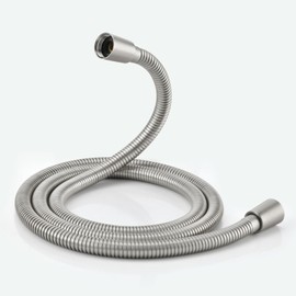 INAVAMZ 71-Inch Nickel Metal Shower Hose with Dual Cone Anti-Tangle Nuts: 304 Stainless Steels Design, Universal G1/2 Connector for Outdoor/Indoor Use -Suit for Home Gardening, Washing, Showering