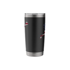 Lacrosse Lax American Flag Stainless Steel Insulated Tumbler