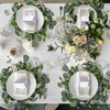 Gandeer Wedding Placemats Set of 6 Artificial Eucalyptus Leaves Place