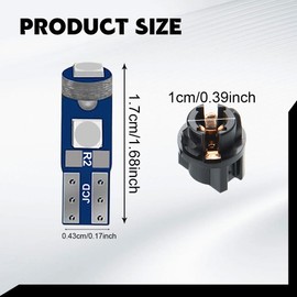 Lyxheth 20 PCS T5 Led Lights for Car Dashboard, High Light 3030-3SMD Replacement with Twist Lock Socket, Interior Dome Map Dashboard Indicator Instrument Panel Gauge Cluster Lamp Lights (Blue)