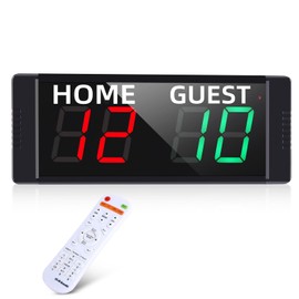 Koolertron Digital Scoring Board Magnetic Portable Scoring Board 4 Digit for Various Sports Competition Soccer Basketball Badminton Table Tennis Feather Poke Tennis Sports Score Board