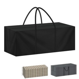 LAMUNI Storage Bag, Cushion Bag for Garden Cushions, 420D Oxford Protective Cover for Garden Furniture, Waterproof Garden Cushion Bag for Christmas Tree, Upholstery Pads, 140 x 40 x 60 cm