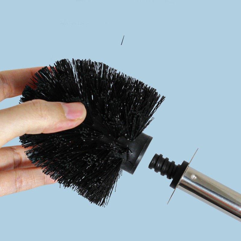 2Pcs Toilet Brush Robust Lockable Threads Efficient Safe Durable Material