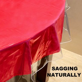Clear Table Cover Protector Oval Clear Tablecloth Transparent Protective Covering Waterproof Plastic Perfect, 54 X 72 Inch (Oval)