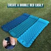 Camping Sleeping Self Inflating Mat: 10cm Thick Lightweight Single Camp
