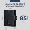 VON HEESEN Slim Wallet with RFID Protection, for Men and