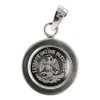 Dije Medalla Centenario México Zirconias Plata Pura Ley 999